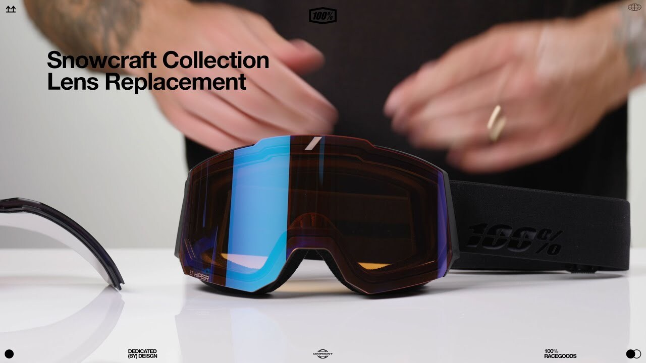 100% SNOWCRAFT HiPER Goggle Black/Green Mirror Green Lens 100% SNOWCRAFT HiPER Goggle Black/Green Mirror Green Lens