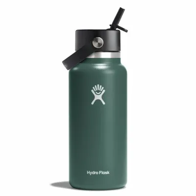 Hydro Flask 32-Ounce Wide Mouth Water Bottle with Flex Cap Fir 2SNBUBW4NKXSWXSFMSYJUXEH