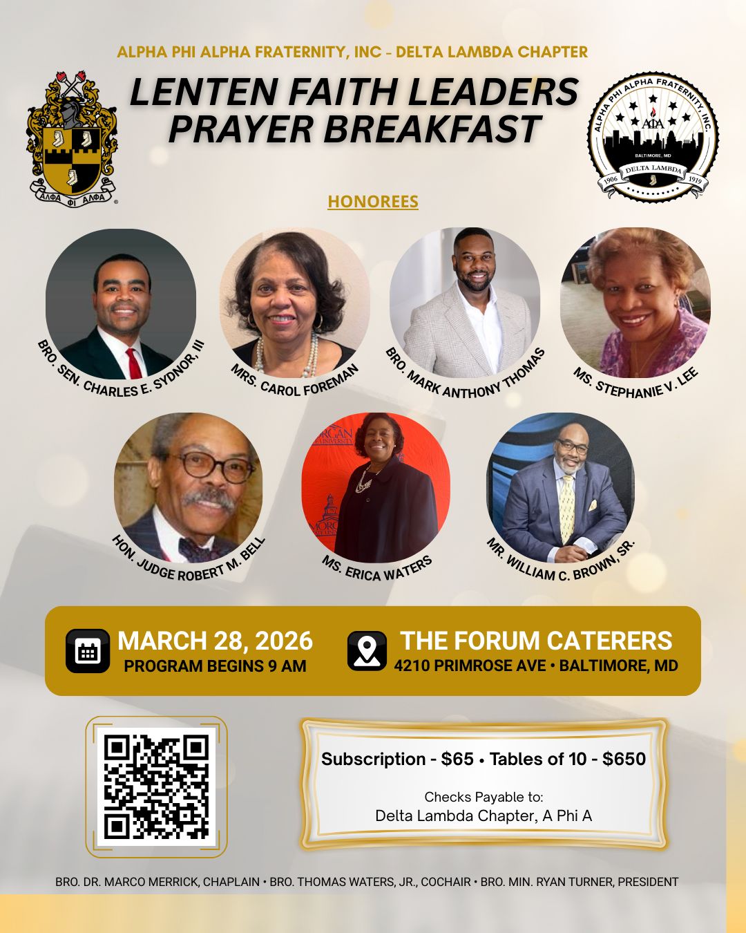 Lenten Faith Leaders Breakfast - Table