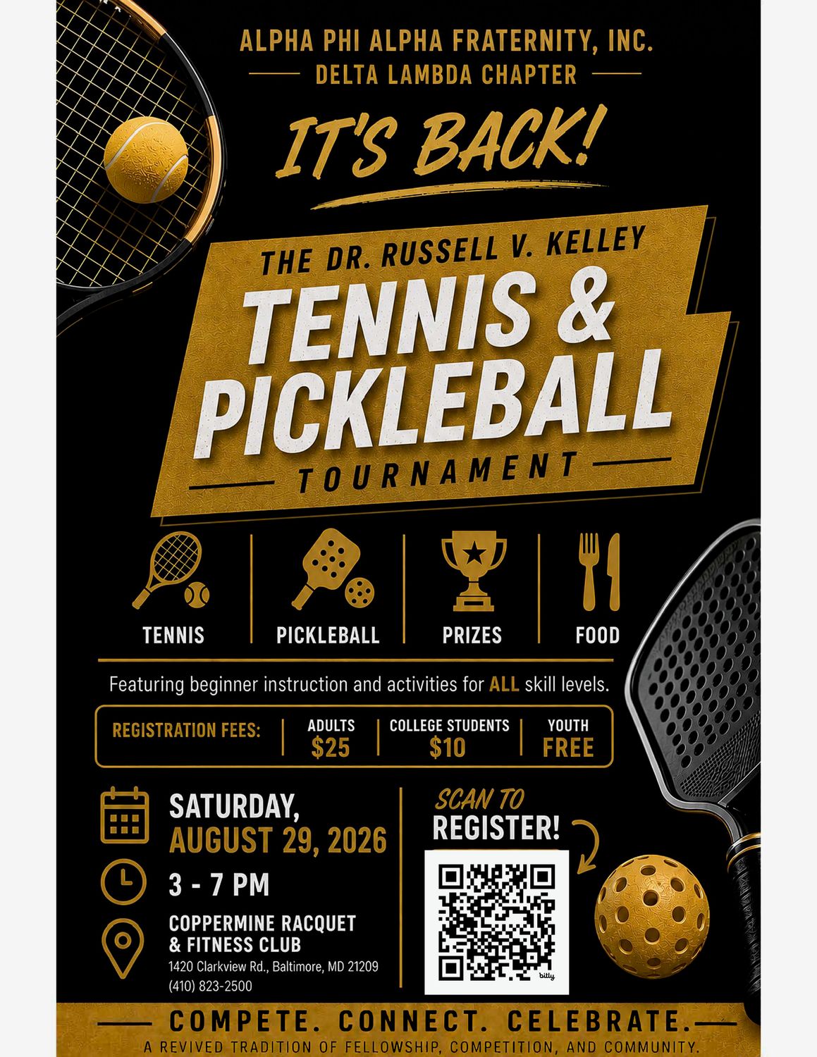 Dr. Russell V. Kelley Tennis & Pickleball Tournament Dr. Russell V. Kelley Tennis & Pickleball Tournament