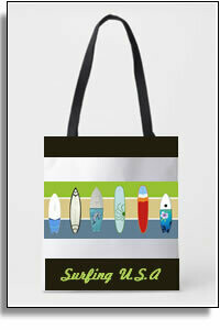 Surfing USA All Over Tote