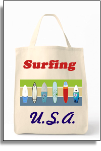 Surfing USA Grocery Tote