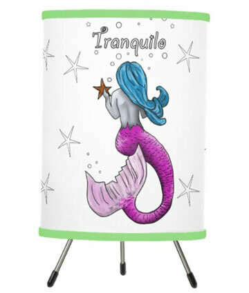 Mermaid Tripod Table Lamp
