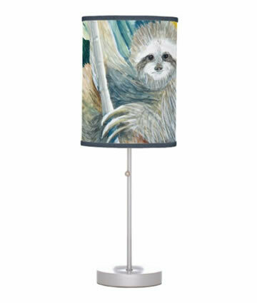 Sloth In The Rainforest Table Lamp