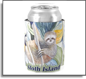 Sloth Island Koozie
