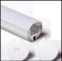 Barra led per appendiabiti armadio su profilo in alluminio tondo