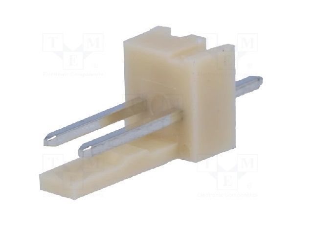 Connettore 2p. maschio diritto p.2,54 - NINIGI NS25-W2P (equivalente Molex)
