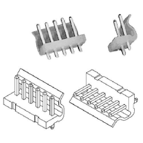 CONNETTORE MORSETTO 2 POLI MASCHIO DIRITTO p.3,96 (equivalente Molex)
