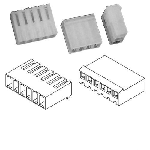 CONNETTORE MORSETTO 6 POLI FEMMINA PASSO 3,96 (equivalente Molex)