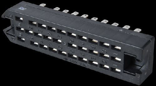 Connettore femmina, 30 poli, DIN 41622, contatti argentati - 384-2-030-HBN-ZS