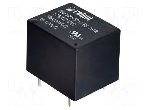 Relè elettromagnetico SPDT bobina 12VDC 12A 12A/125VAC RELPOL RM50N-3011-85-1012