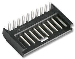 CONNETTORE 10 POLI  MASCHIO 90 GRADI AMP MODU MOD II; 2,54mm; THT