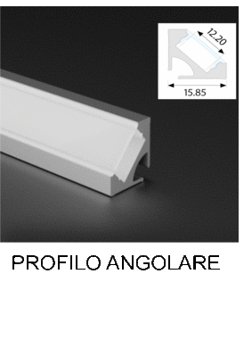 BARRE A LED DIMMERABILI SU PROFILO ANGOLARE 20W/mt.