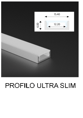 BARRE A LED DIMMERABILI SU PROFILO ULTRASLIM 20W/mt.