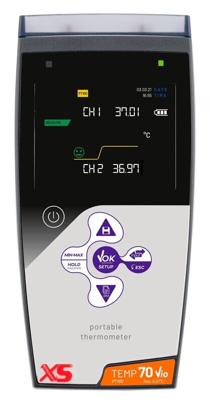 XS TEMP 70 Pt 100 Vio doppiocanale termometro - Senza sonda
