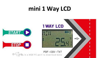 1Way LCD | Mini data logger monouso programmabili - 10 pezzi