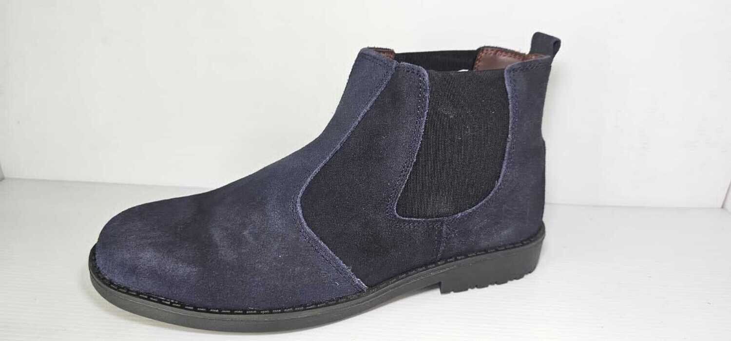 Men&#39;s leather boots , Color: navy
