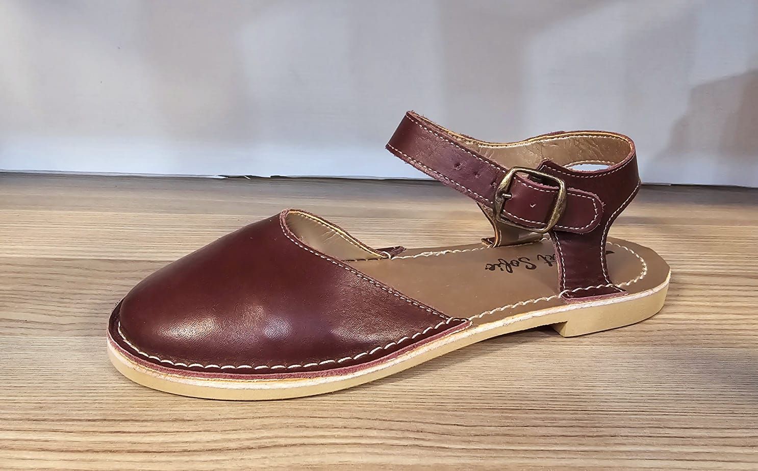 Slingback Vellie Sandle, colour: burgundy