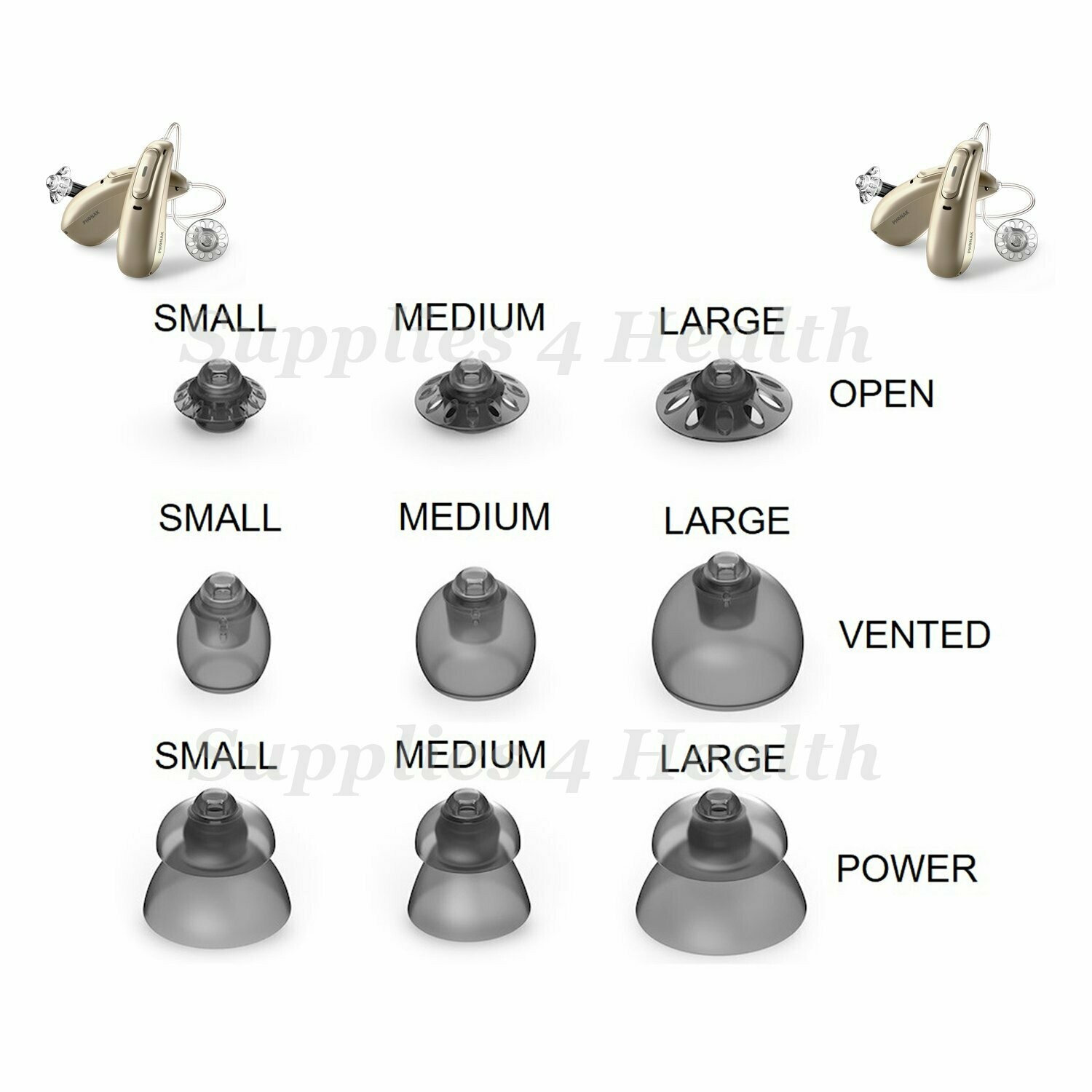 Phonak Audéo M Marvel Hearing Aids 4.0 Domes 10 Pack NEW STYLE DOMES!