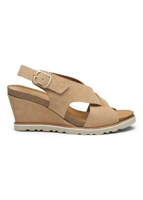 Marlene cork sandal beige suede Amust Marlene cork sandal beige suede Amust