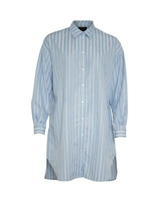 Monami skjortekjole light blue strib Soulmate Monami skjortekjole light blue strib Soulmate