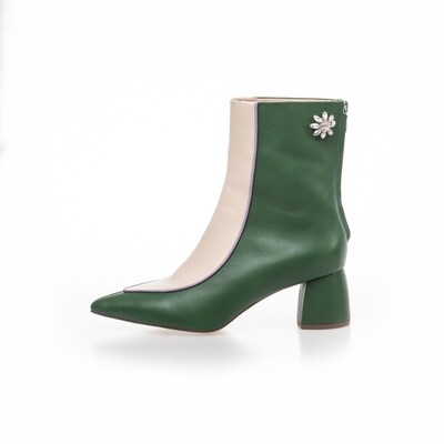 Vibes of fashion green boots Copenhagen shoes