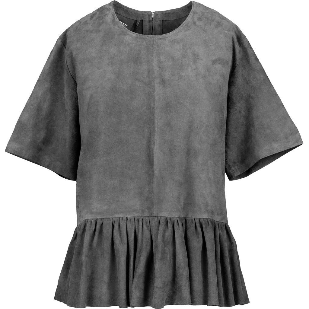 Hawa grey suede blouse Redesigned