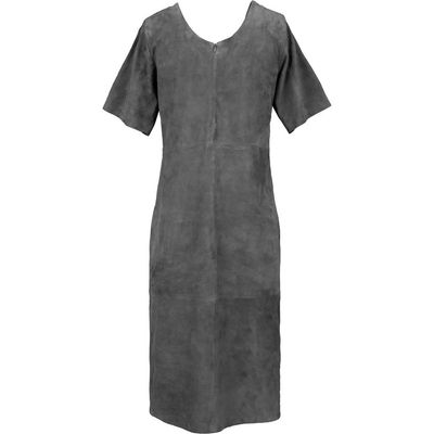 Haya Grey Suede dress Redesigned Haya Grey Suede dress Redesigned