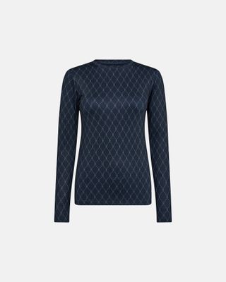 Printed Blouse Navy Hype The Detail