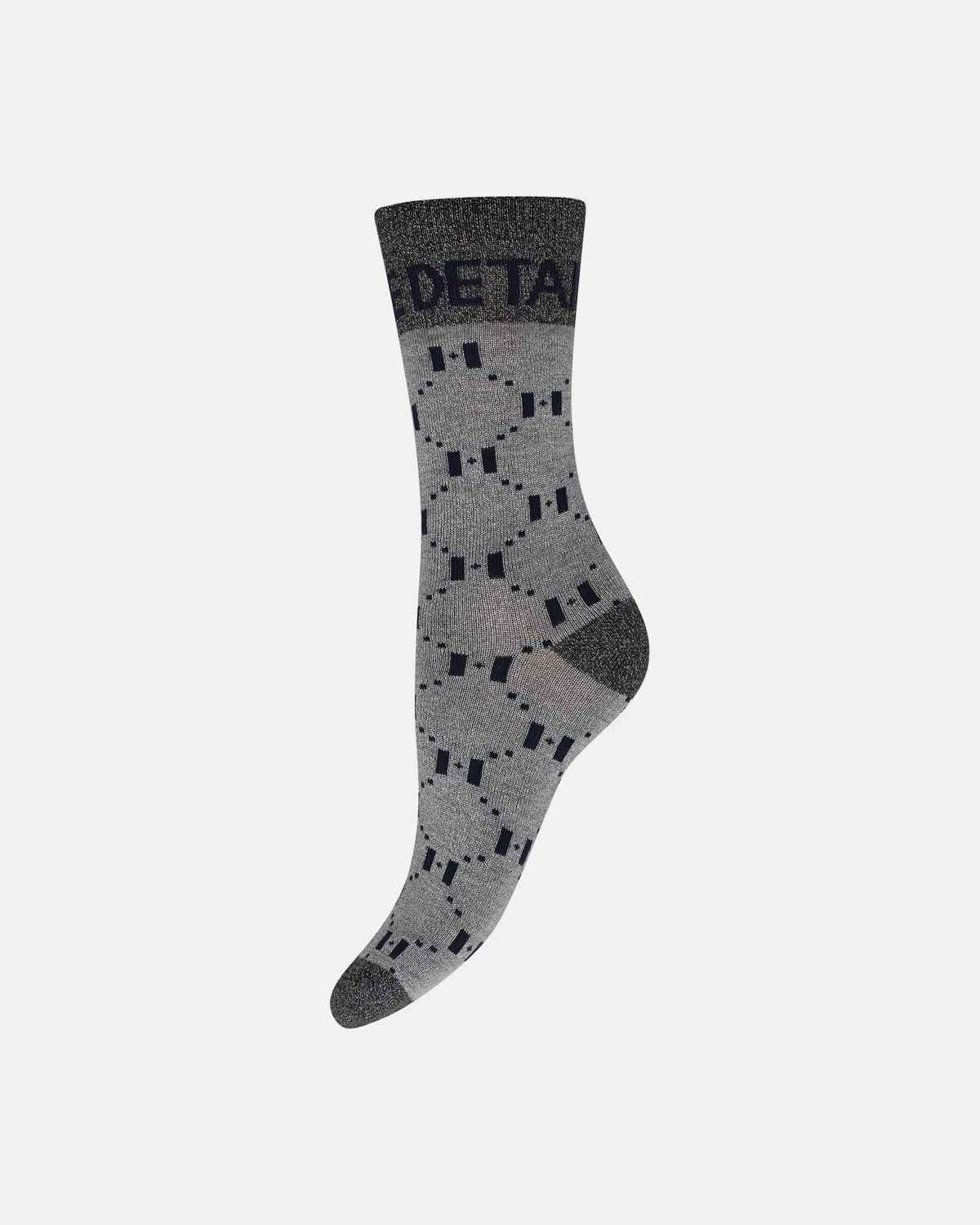 Socks With Lurex Logo Sølv Hype the Detail