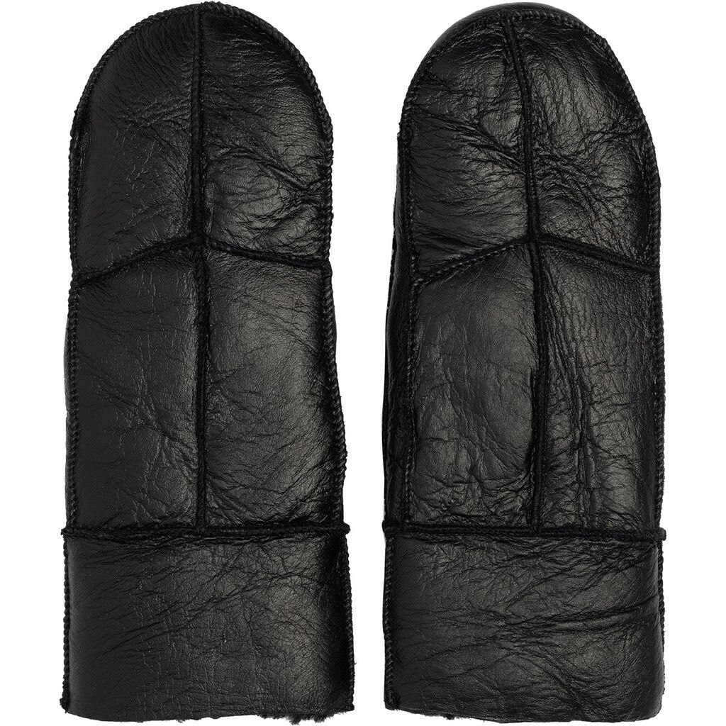 Luffer Læder/Uld Sort Redesigned