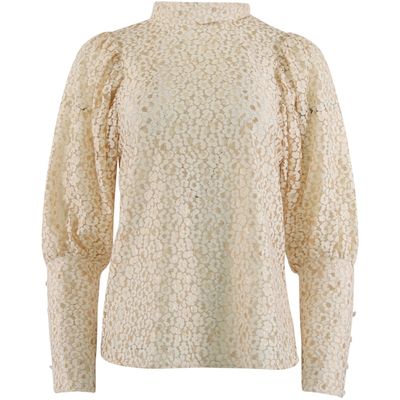 Maja 2 tone lace gold blouse Continue