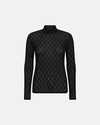 Mesh Turtle Neck Black Hype the Detail