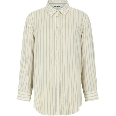 SRMargot Striped Shirt (Black and Arctic Wolf) Soft Rebels SRMargot Striped Shirt (Black and Arctic Wolf) Soft Rebels