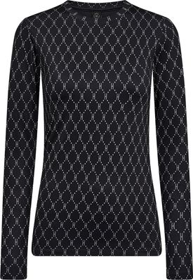 Printed Blouse (Black w. light pink) Hype The Detail