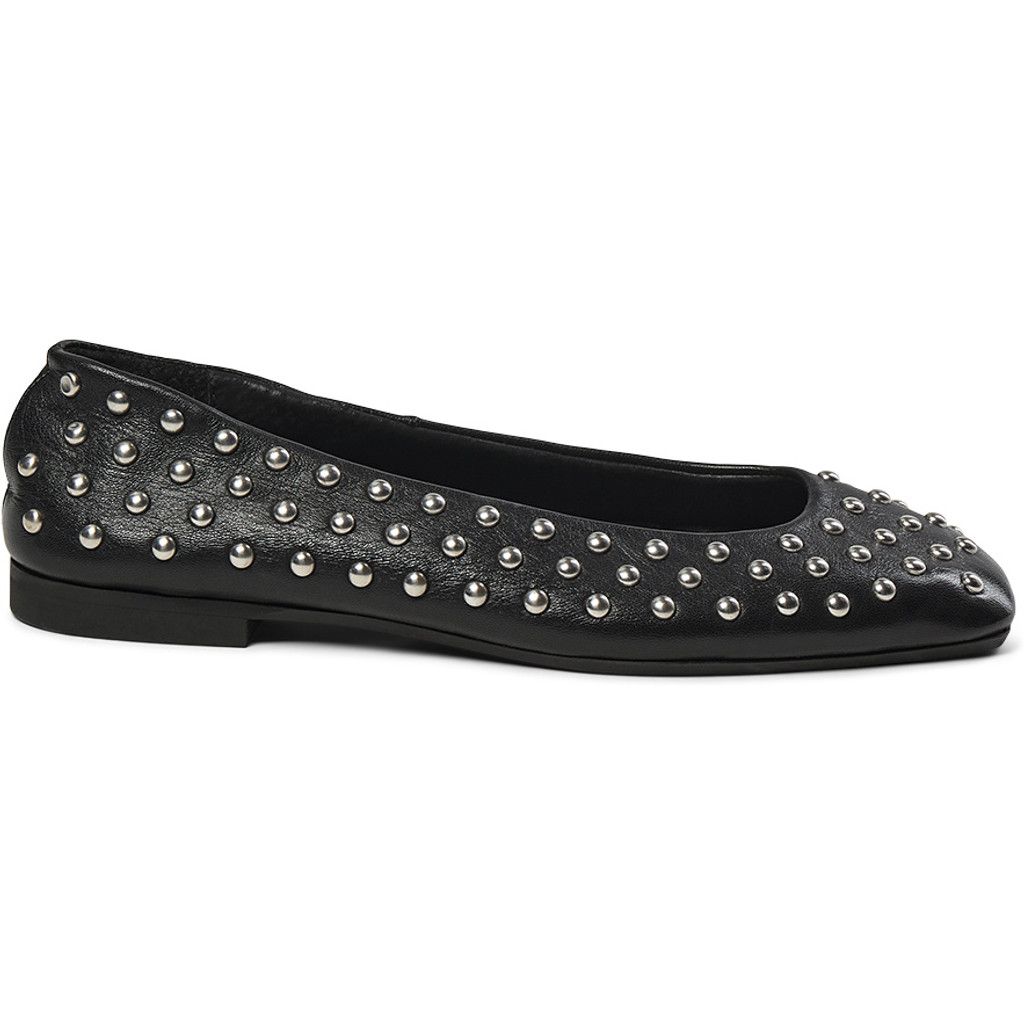 Katie studs ballerina black pavement