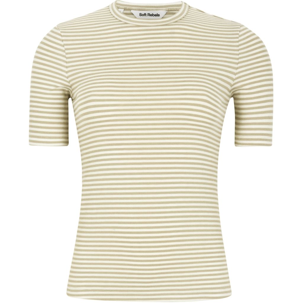 SRFenja Stripe Short Sleeve Top (Feather Grey) Soft Rebels