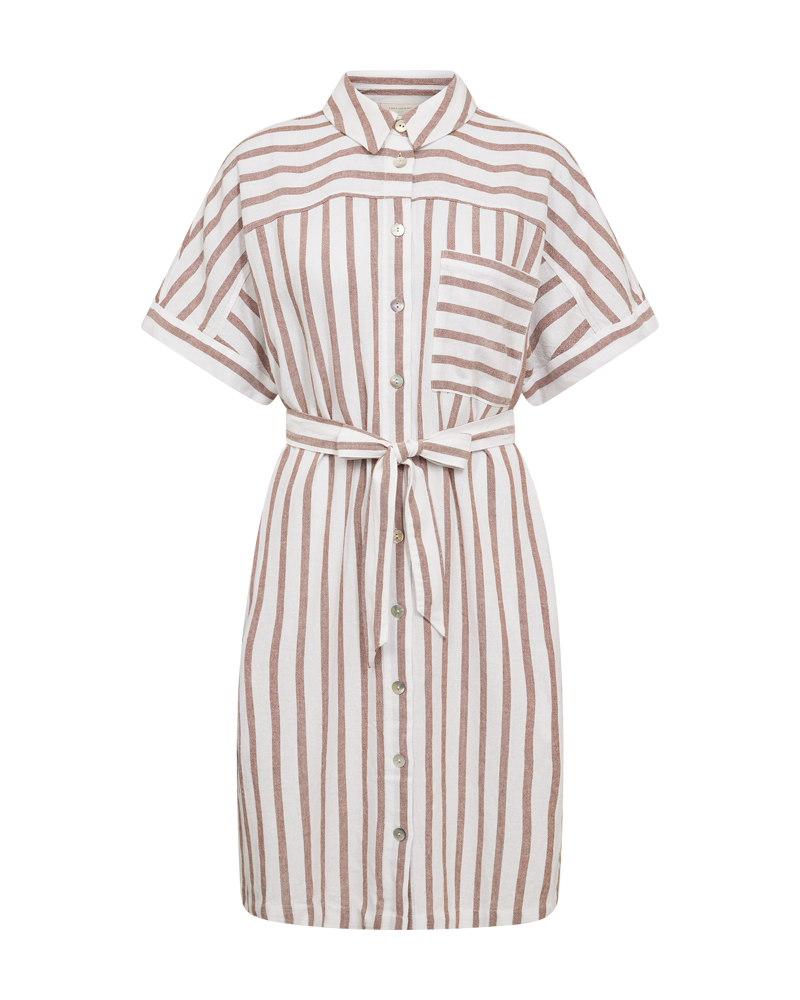 FQLavisco Shirtdress (Brilliant White w. Burro) Freequent