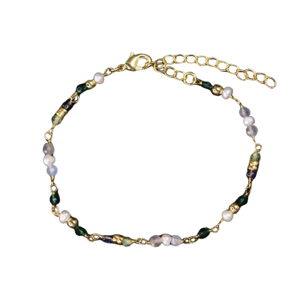 Serena Green Armbånd (Forgyldt) Zefina Serena Green Armbånd (Forgyldt) Zefina