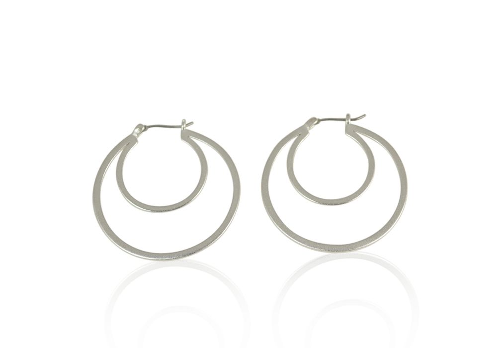 New Orleans Øreringe (Large - Forsølvet) Zefina New Orleans Øreringe (Large - Forsølvet) Zefina