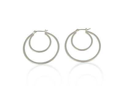 New Orleans Øreringe (Large - Forsølvet) Zefina