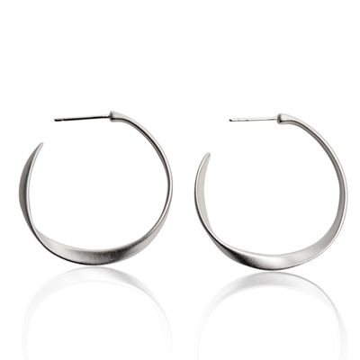 Twisted Øreringe (Large - Forsølvet) Zefina