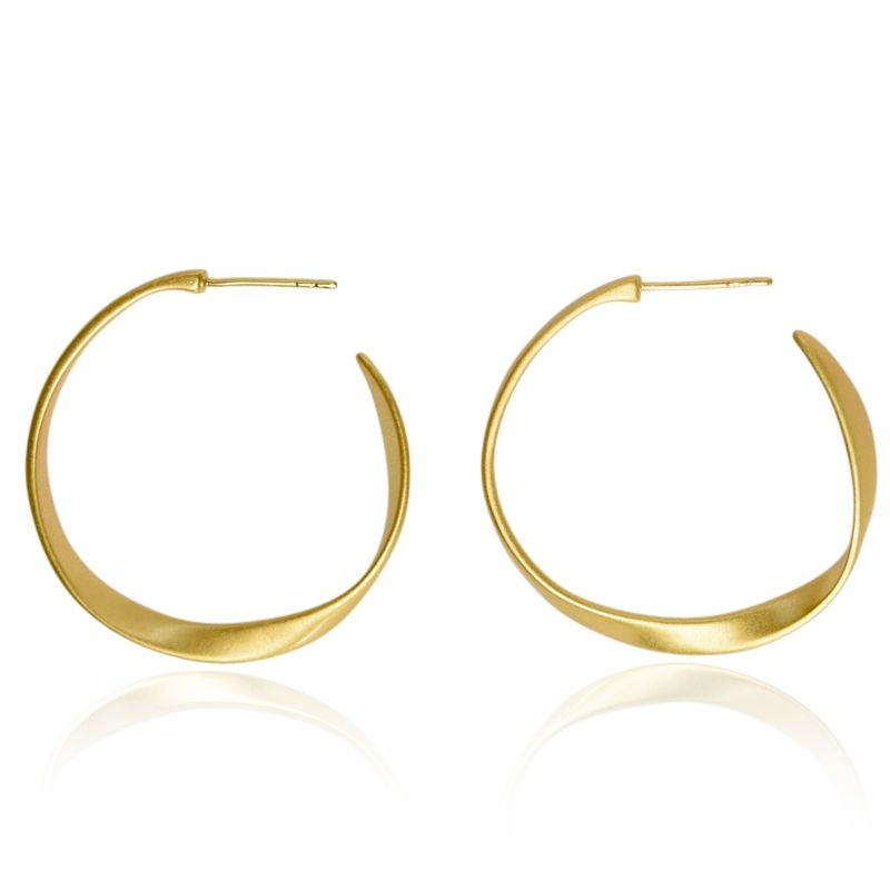 Twisted Øreringe (Large - Forgyldt) Zefina Twisted Øreringe (Large - Forgyldt) Zefina