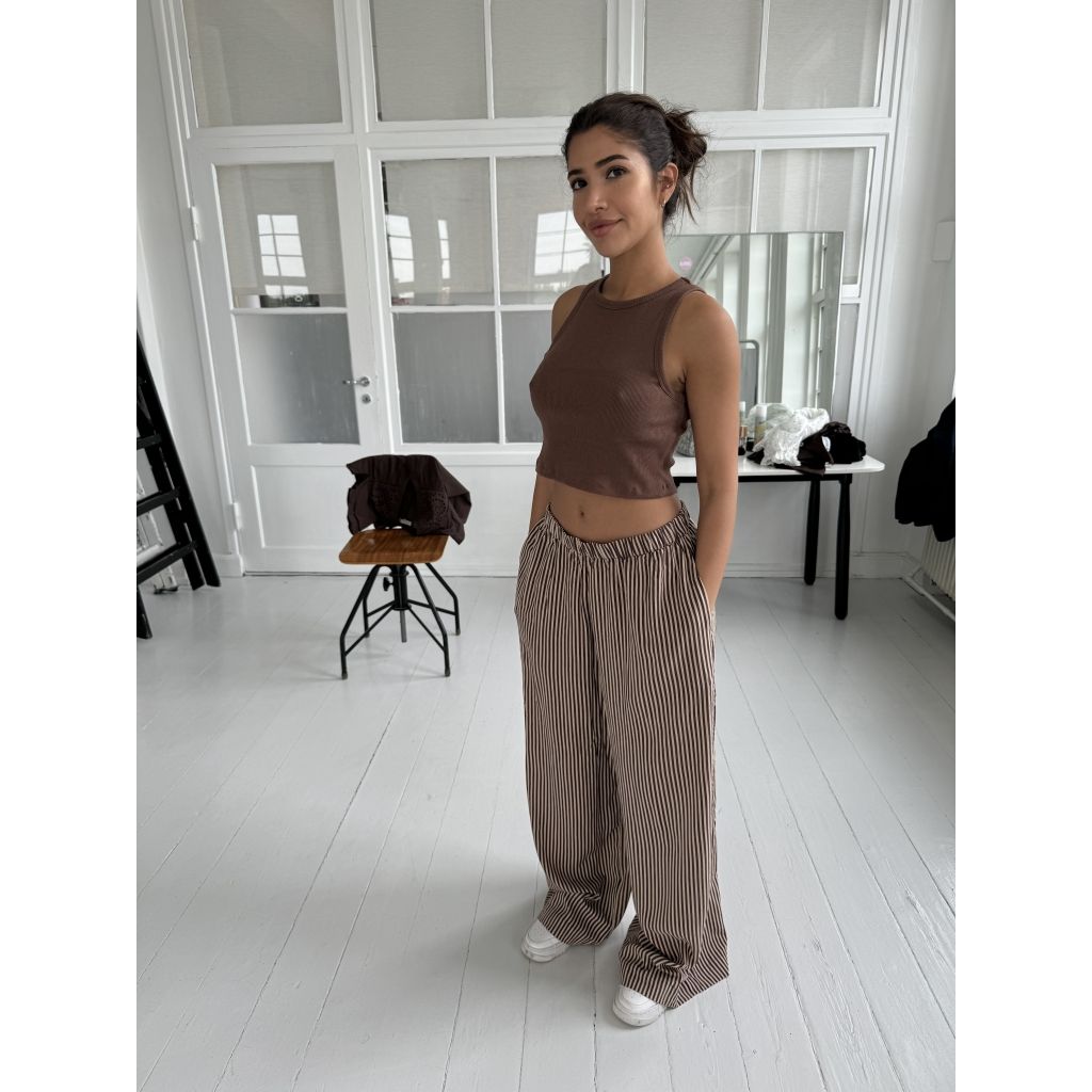 Noah Small Stripe (Brown) Pants Continue