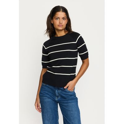 SRMarla Stripe SS Knit (Black) Soft Rebels