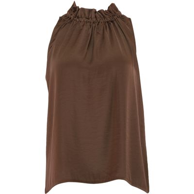 Liva top brown Contimue