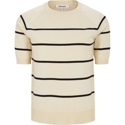 SRMarla Stripe SS off white knit Soft Rebels