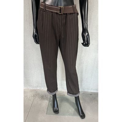 Pants black stripe m/ belt Vanting