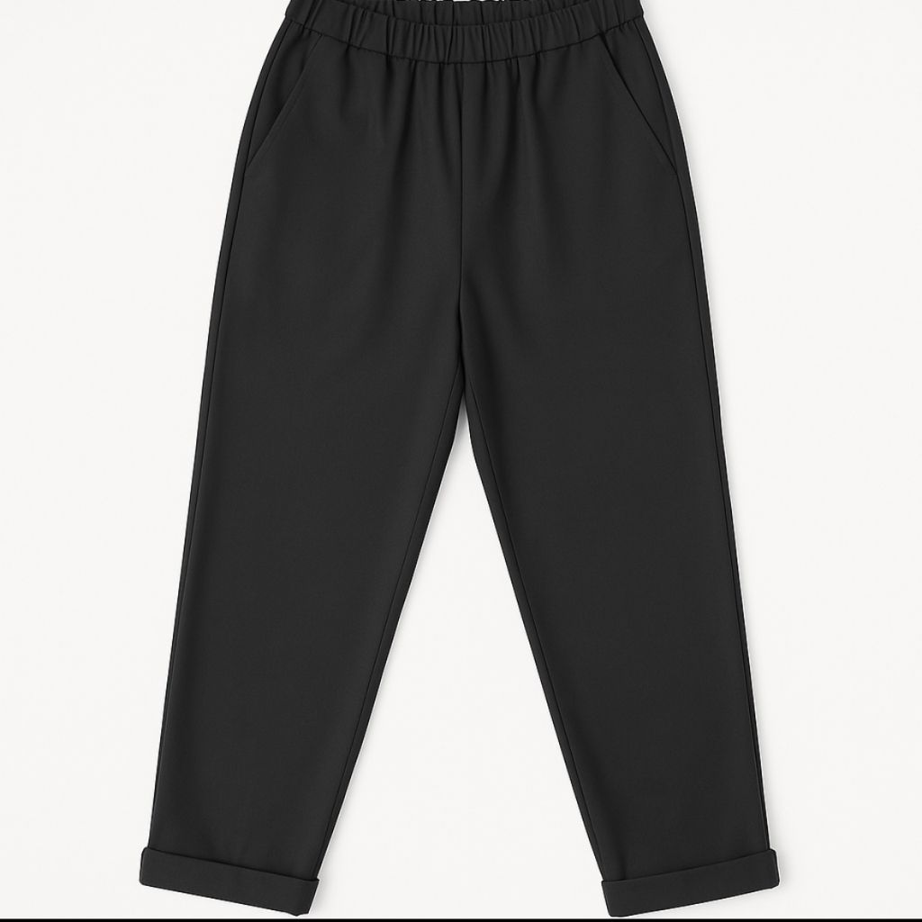 Pants m/ elastik i livet black Vanting