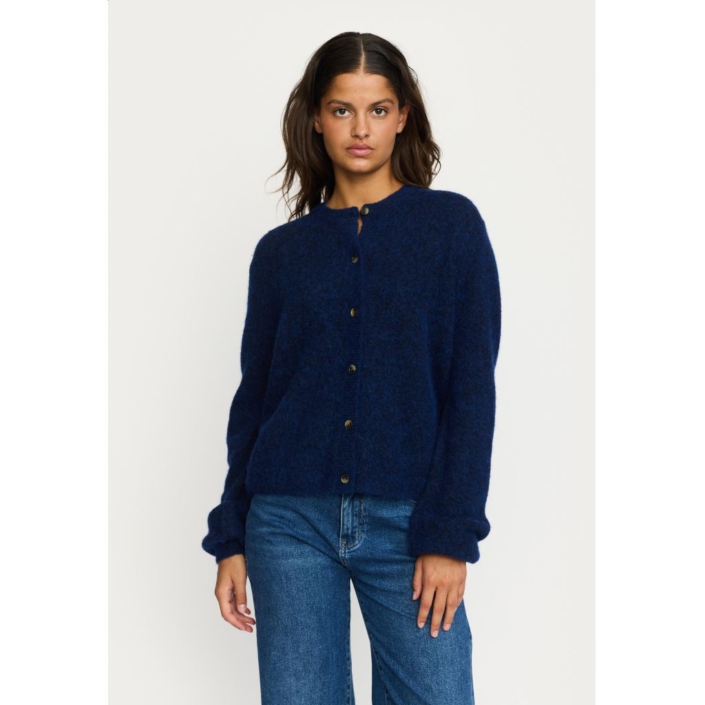 SRAllison O-neck Cardigan knit (Total Eclipse) Soft Rebels